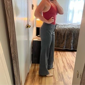 Express Editor Flare Gray Work Pant